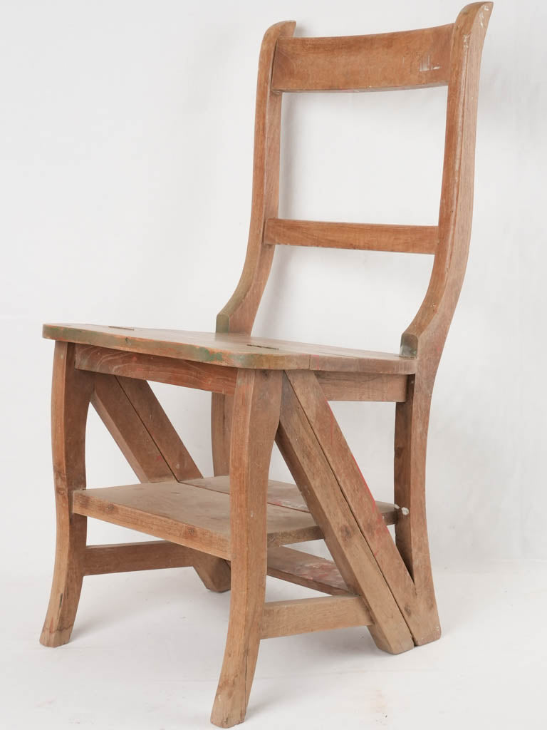 Amish Hardwood Library Step Stool Chair