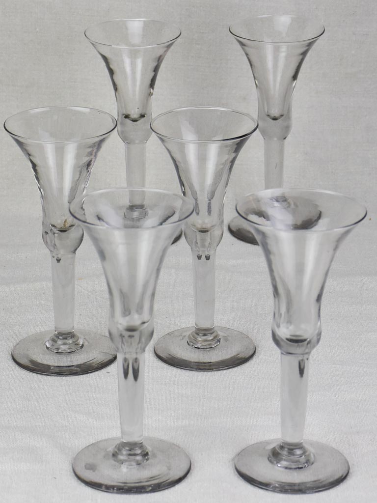 Six antique French wine glasses – Chez Pluie