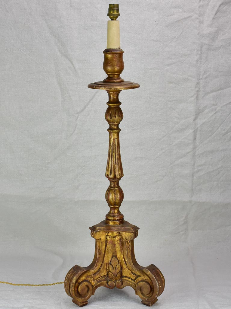 19th Century French Antique Gold Brass Church Altar 16 Pricket Candle  Holders
