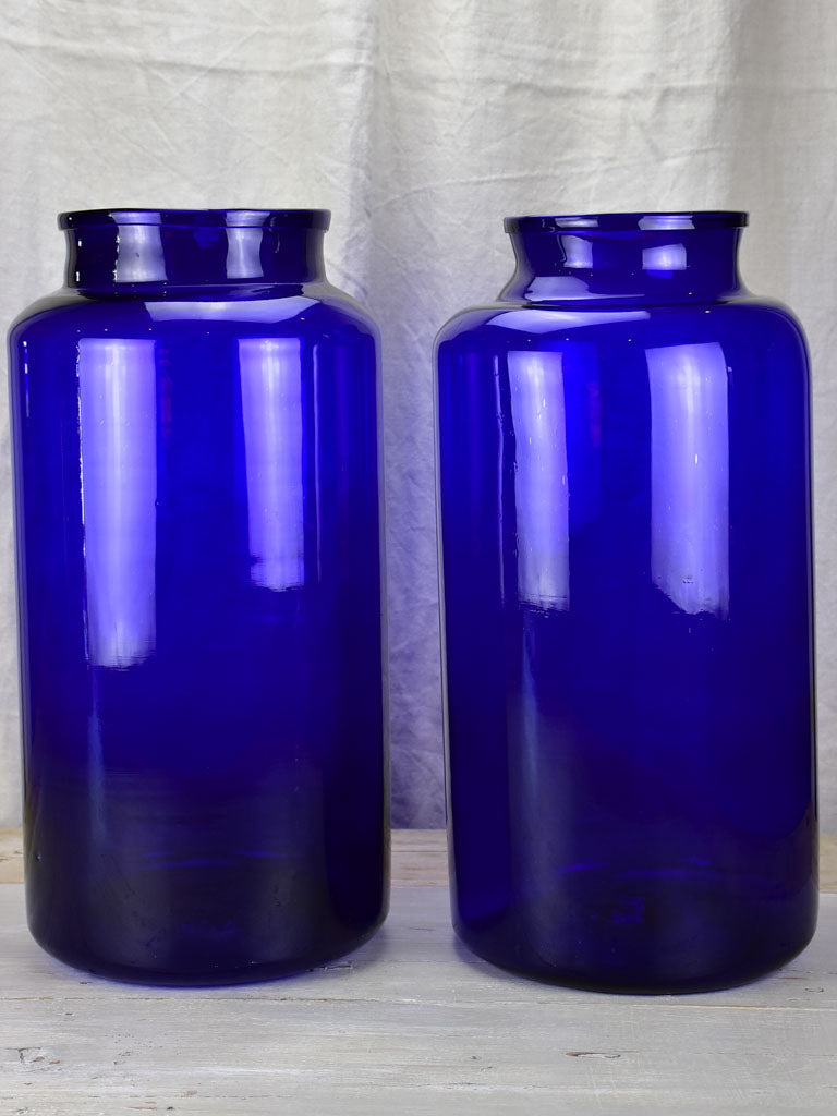 3 antique glass jars with lids 14¼ – Chez Pluie