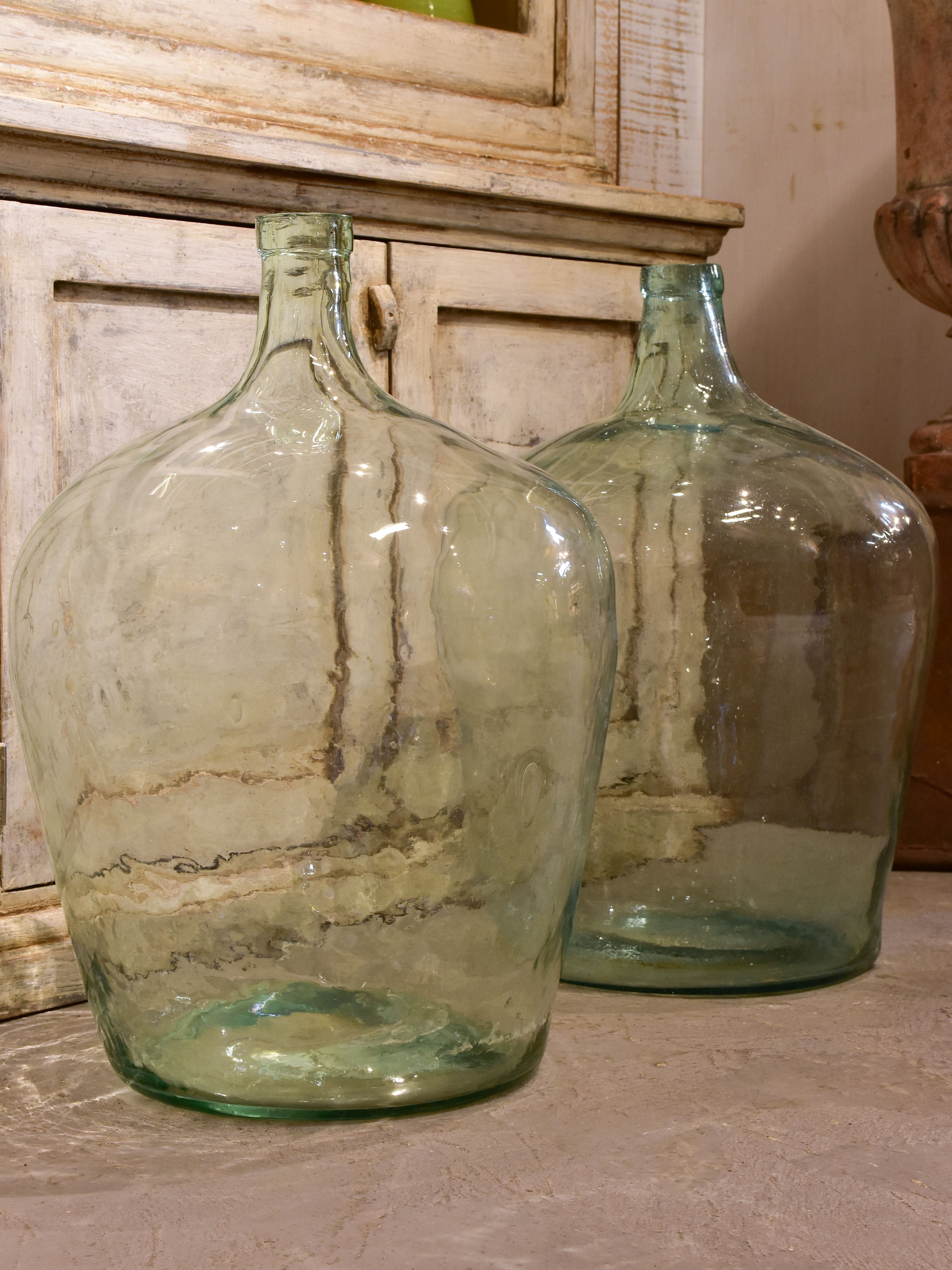 Recycled Glass Demijohn Vases