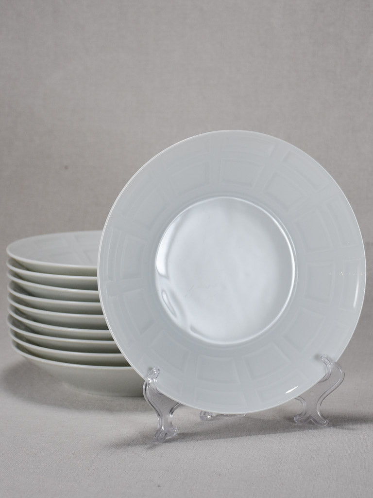 Set of ten superb vintage Bernardaud Limoges bowls white Naxos 9