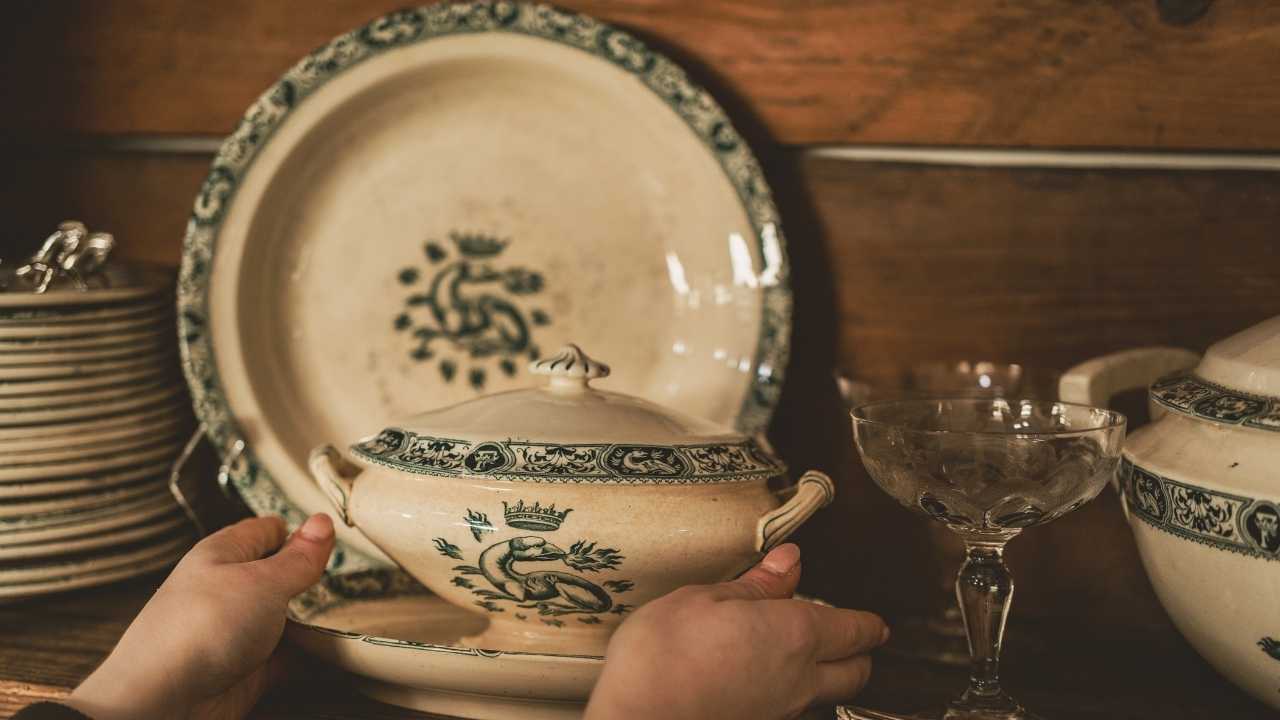 Antique French stoneware and ironstone tureens