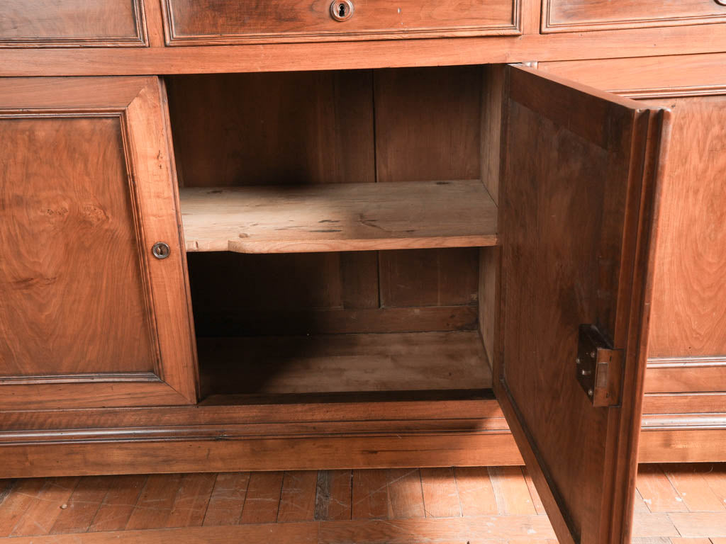 Antique French walnut study bookcase