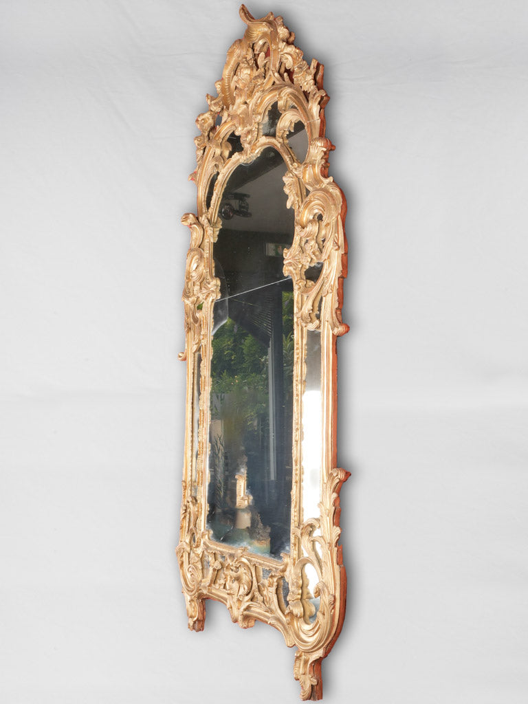 Opulent Antique French Wood Mirror