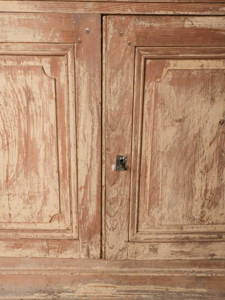 Exquisite French pine vitrine cabinet