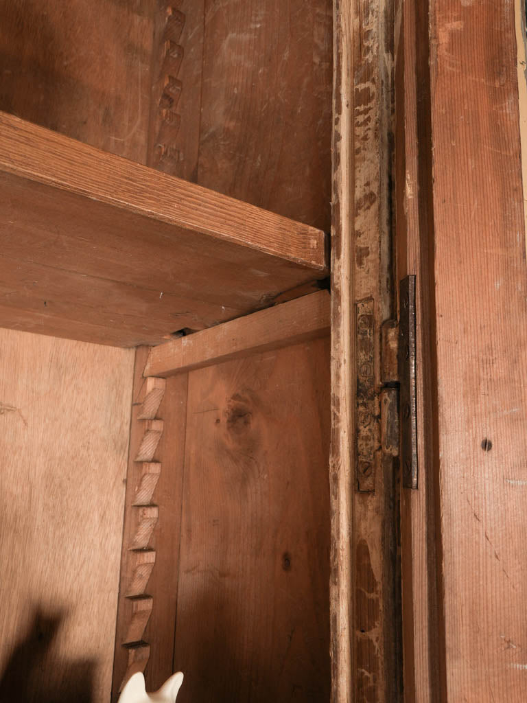 Sophisticated early 20th-century pine cabinet