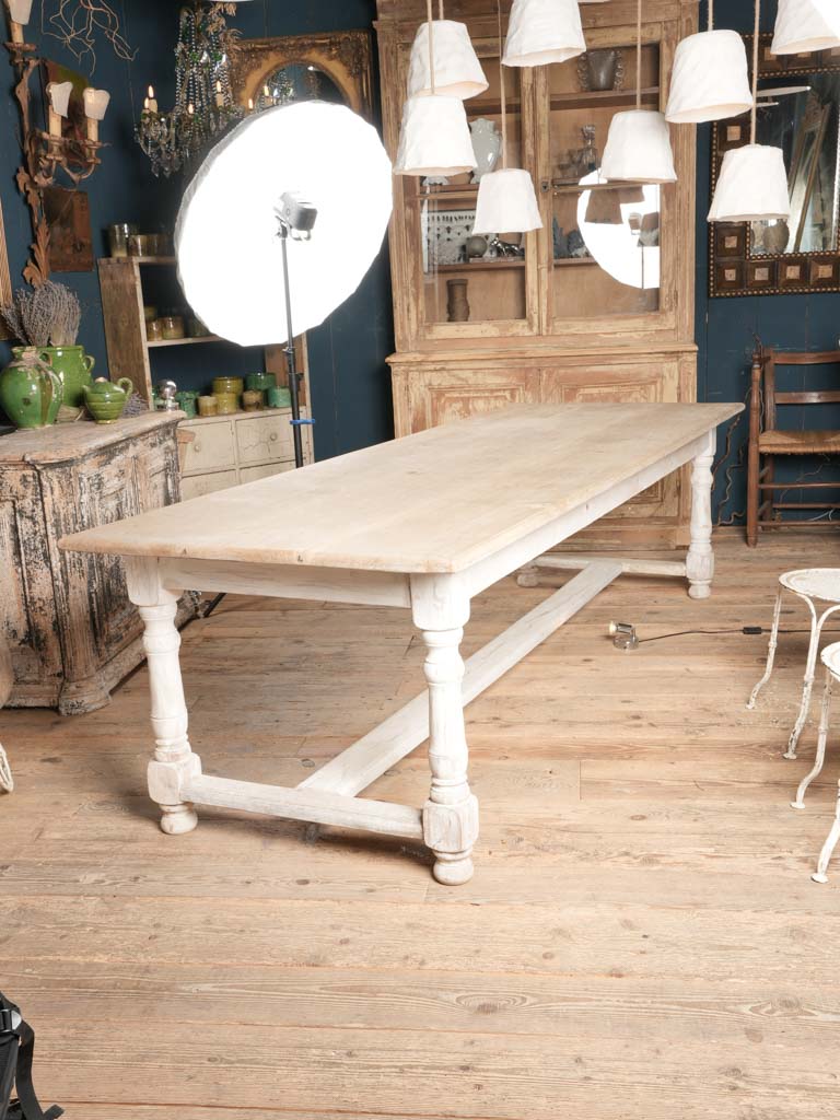 Traditional French-style farmhouse dining table