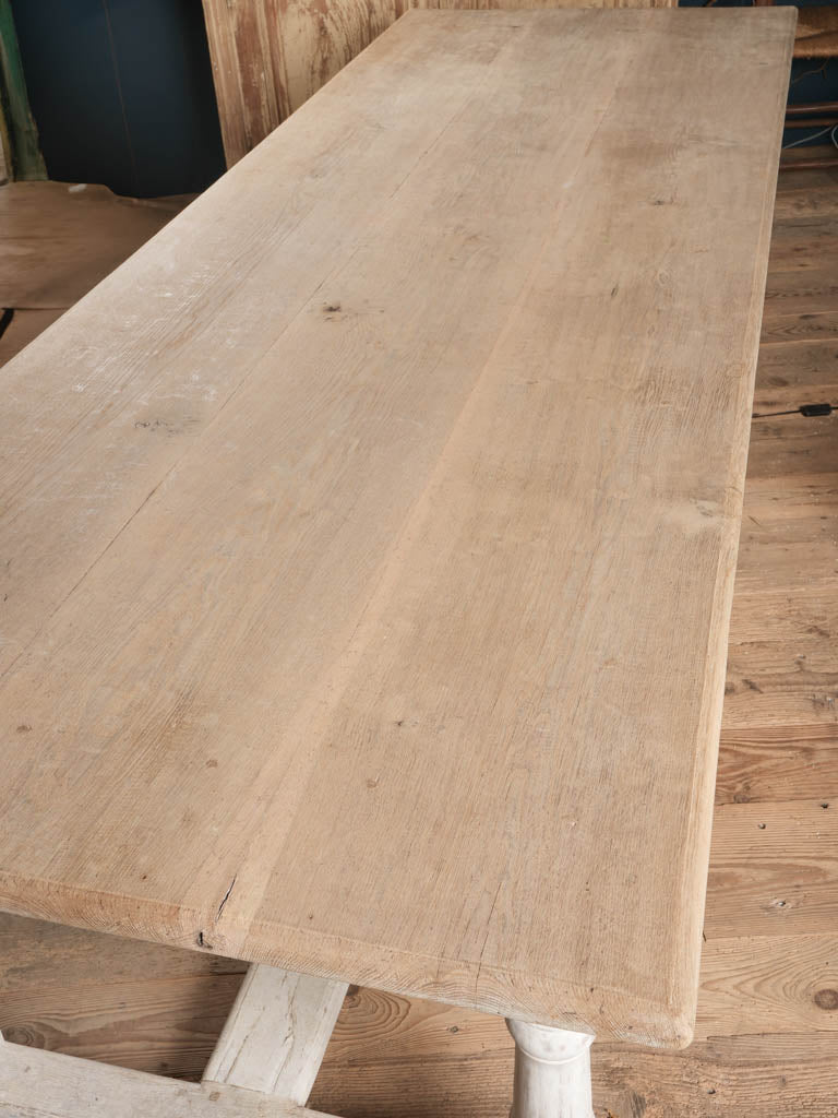 Aged French oak harvest dining table