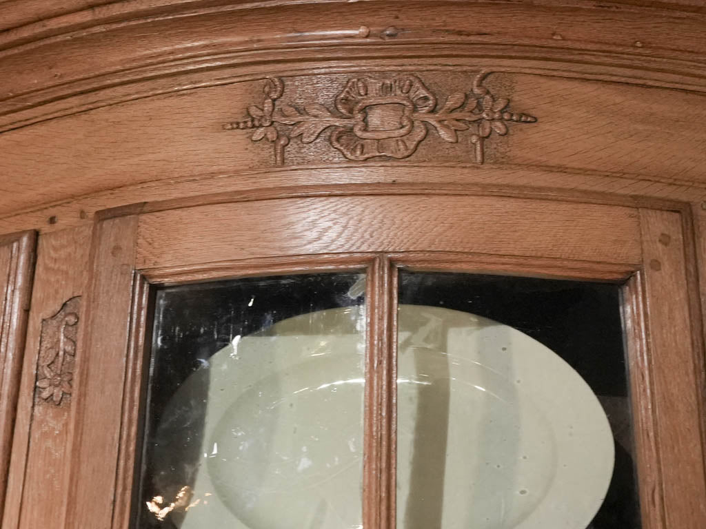 Timeless French Oak Two-Part Vitrine