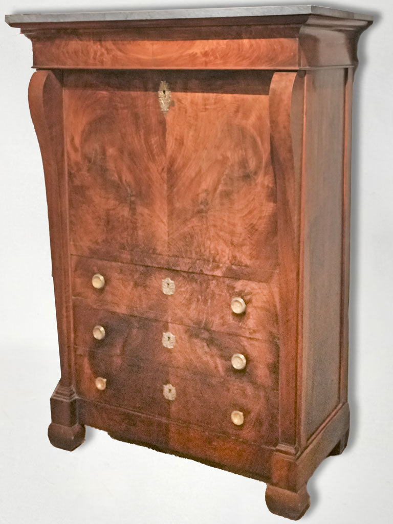 Elegant late 18th-century mahogany secretary