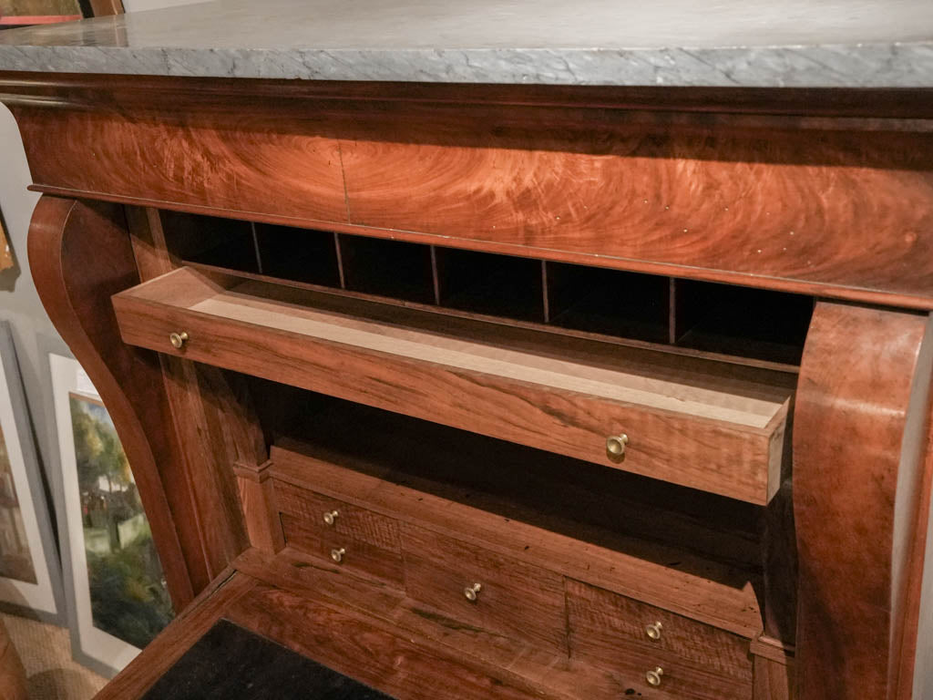 Exquisite Directoire period mahogany office desk