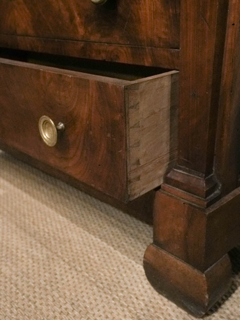 Stylish vintage mahogany veneer writing desk