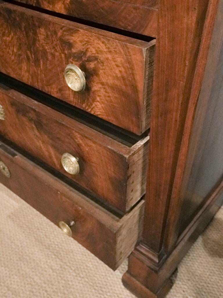 Sleek marble top Directoire secretary desk