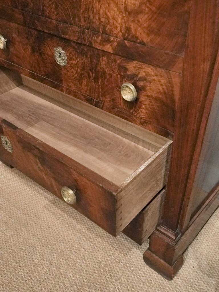 Functional antique mahogany drop-front desk