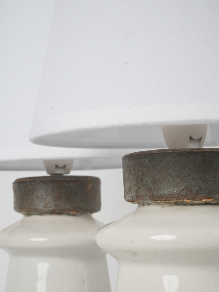 Authentic 1950s insulator style lamps  