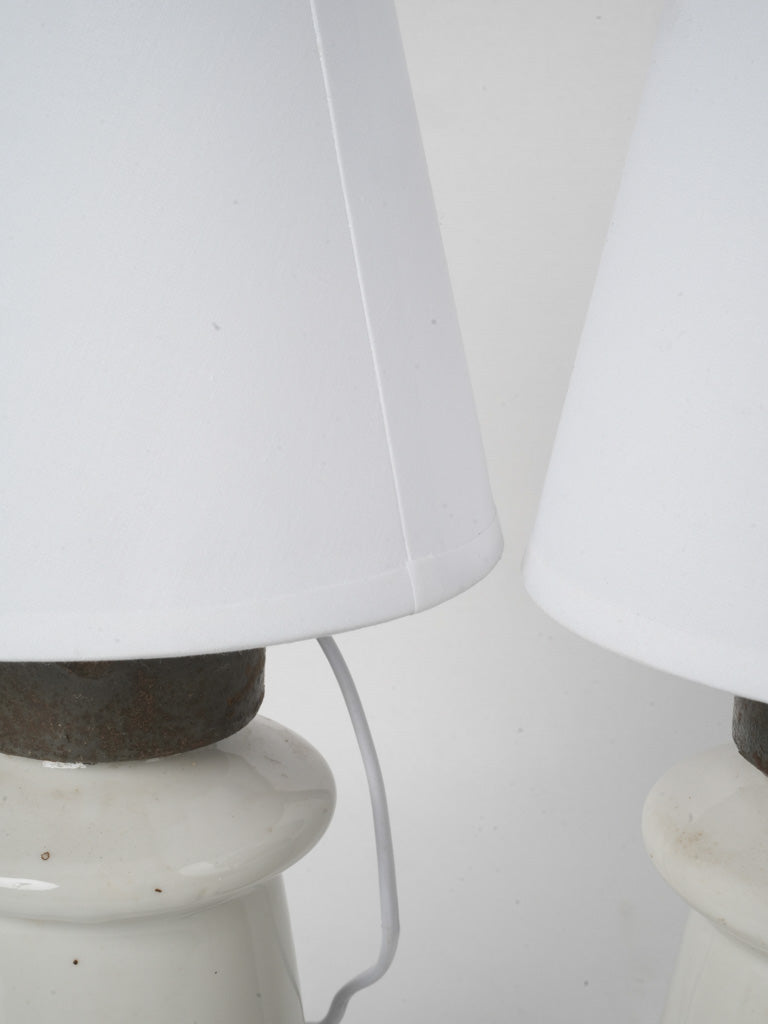 Chic understated industrial flair lamps  