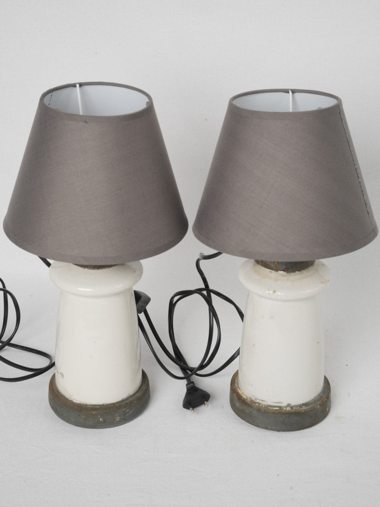 Industrial-style metal base lamps  