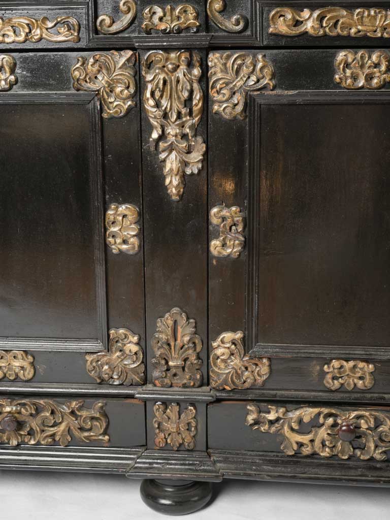 Charming Florence ebonized wood armoire