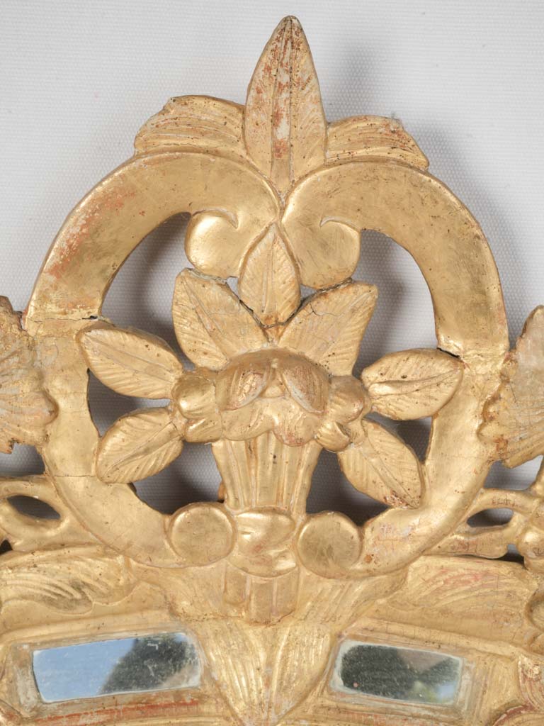 Intricate vine and grape gilt mirror