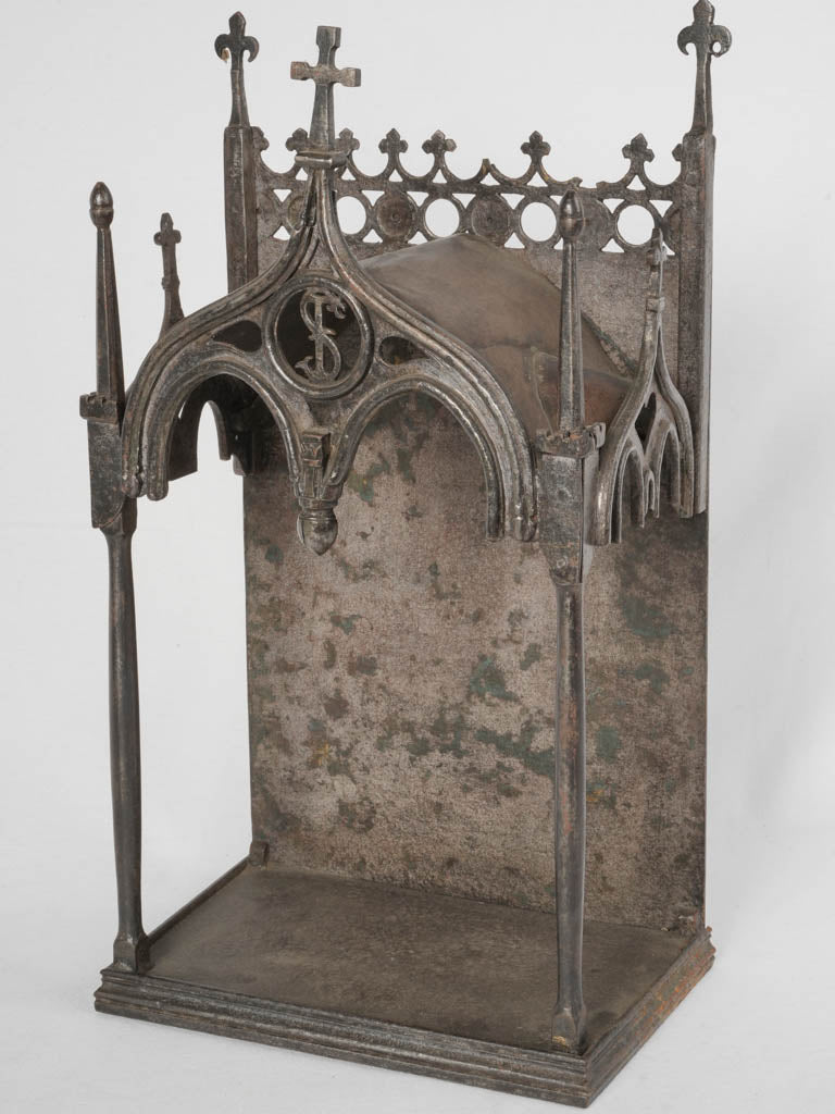 Rare Gothic Revival Wrought Iron Niche