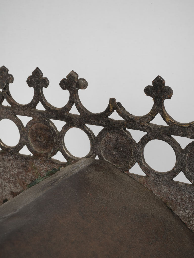 Unique Antique Iron Religious Stand