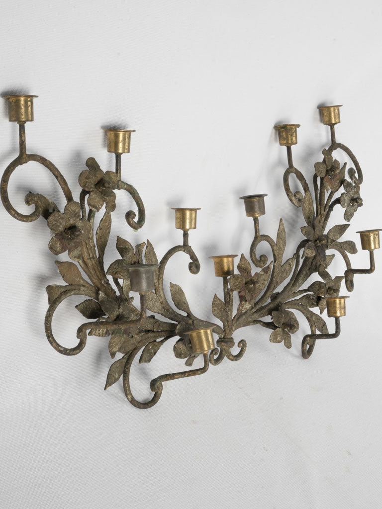 Aged traditional wall sconce