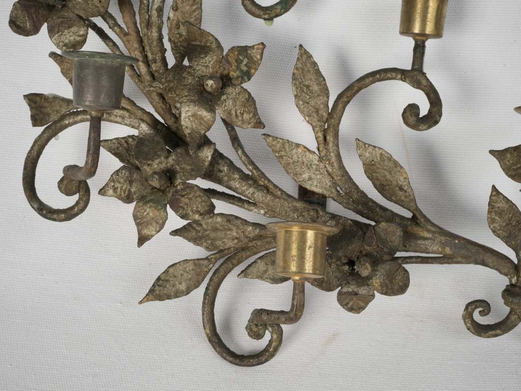 Vintage leaf motif candelabra