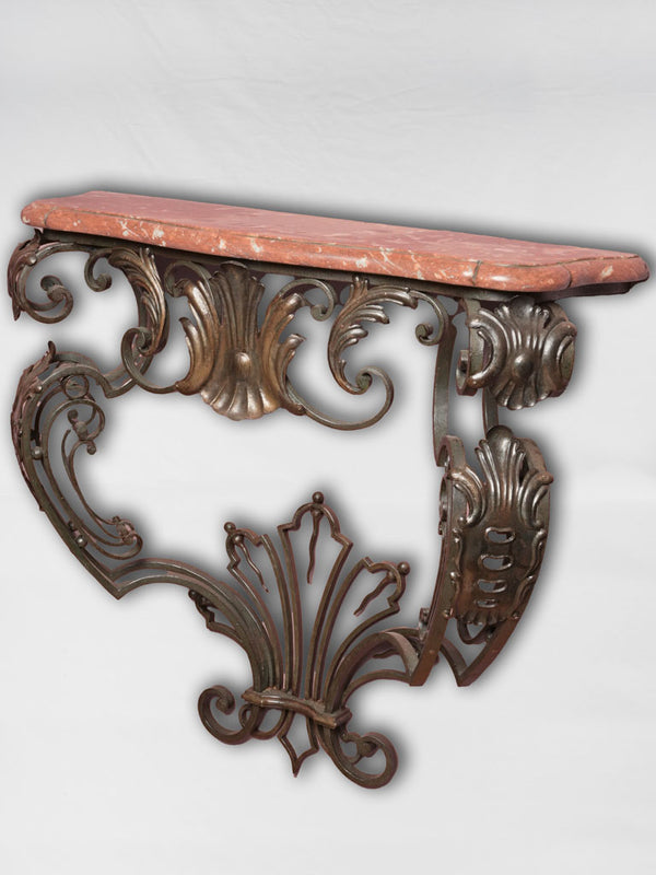 Elegant 18th Century Red Marble Console