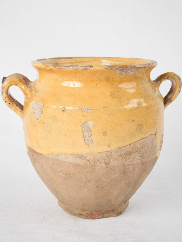 Small 19th Century Confit Pot - Yellow 6"