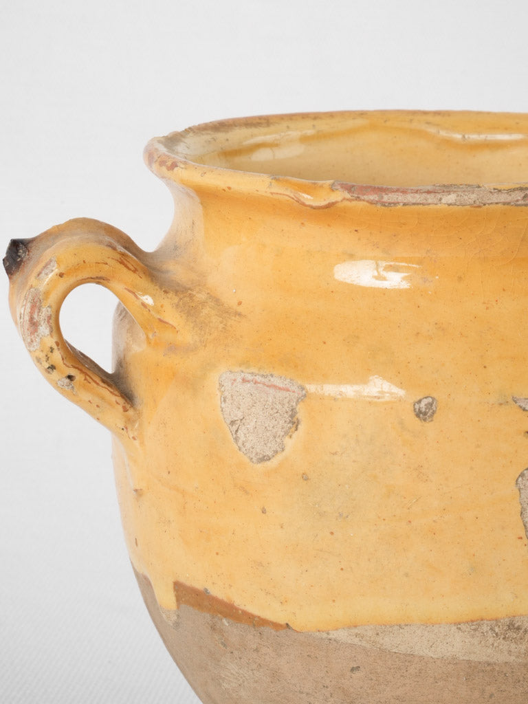 Small 19th Century Confit Pot - Yellow 6"