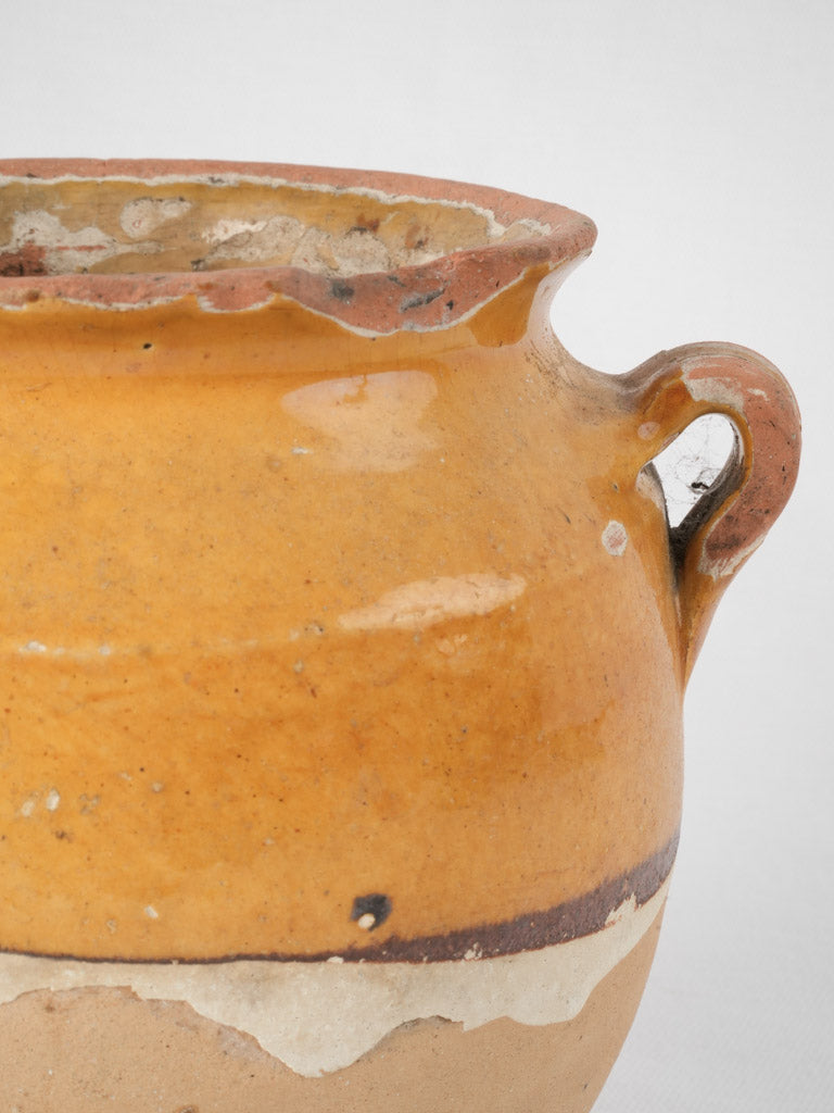 Small 19th Century Confit Pot - Yellow 6¾"