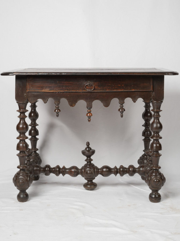 Ornate walnut Louis XIII console table