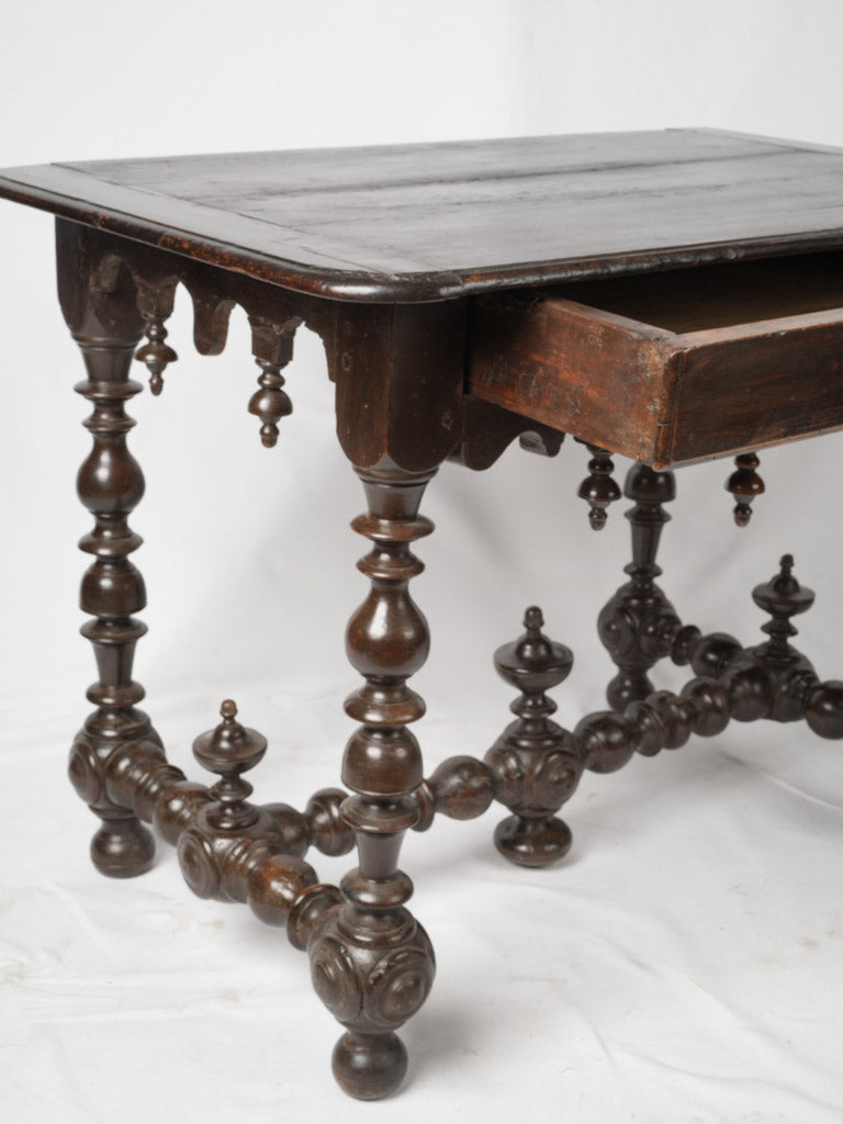 Sturdy Louis XIII walnut console table