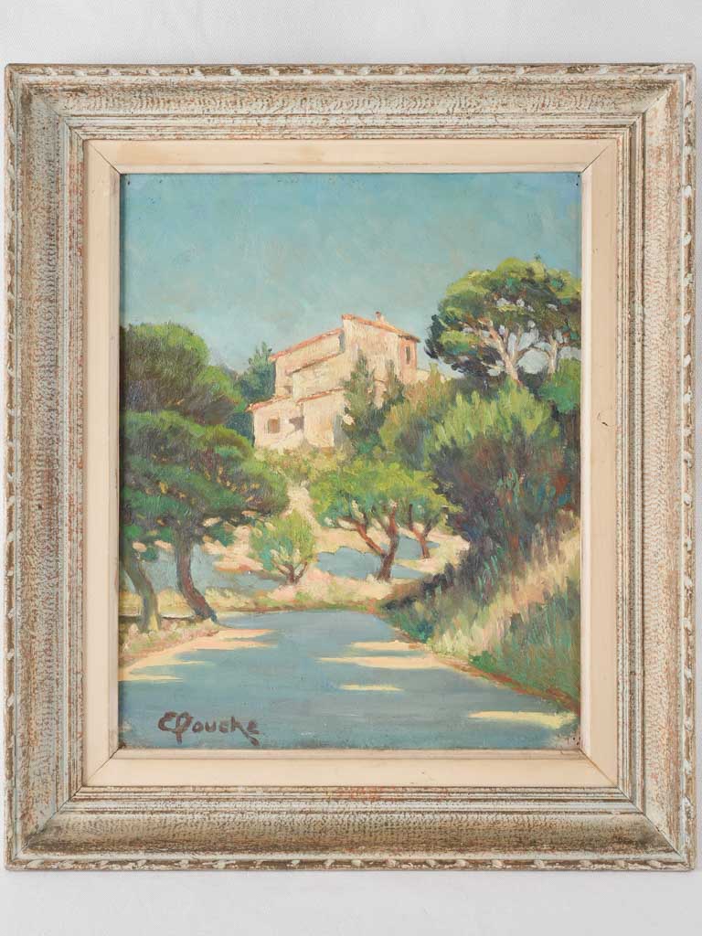 Vintage French landscape oil painting