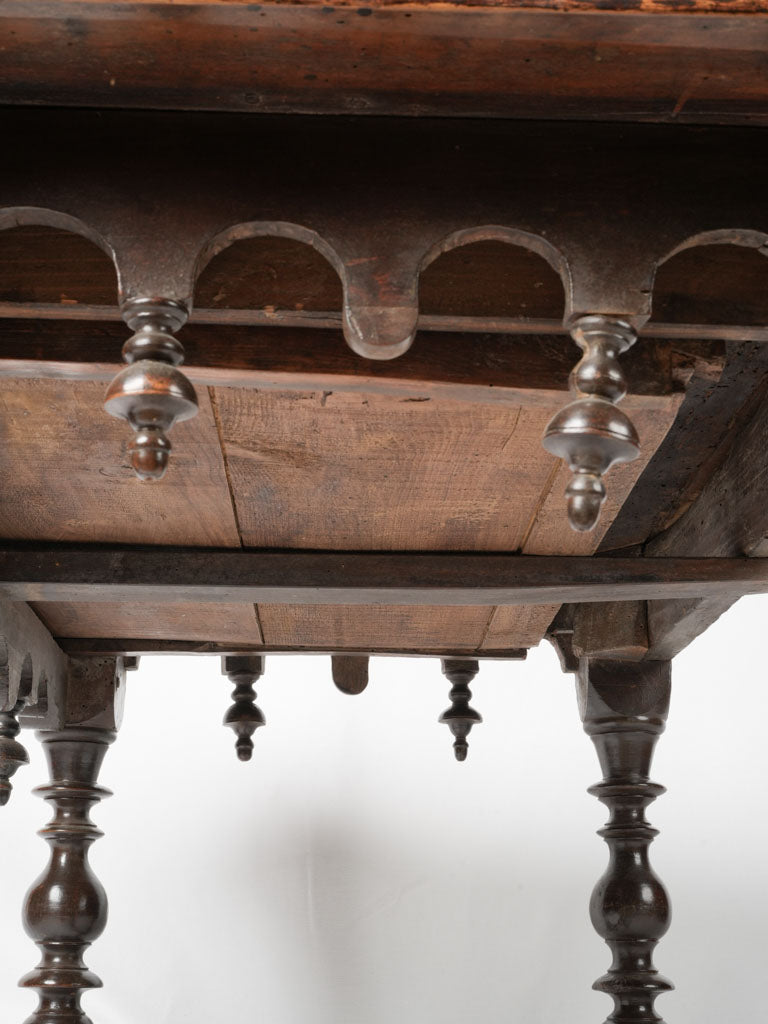 Vintage Louis XIII walnut console table