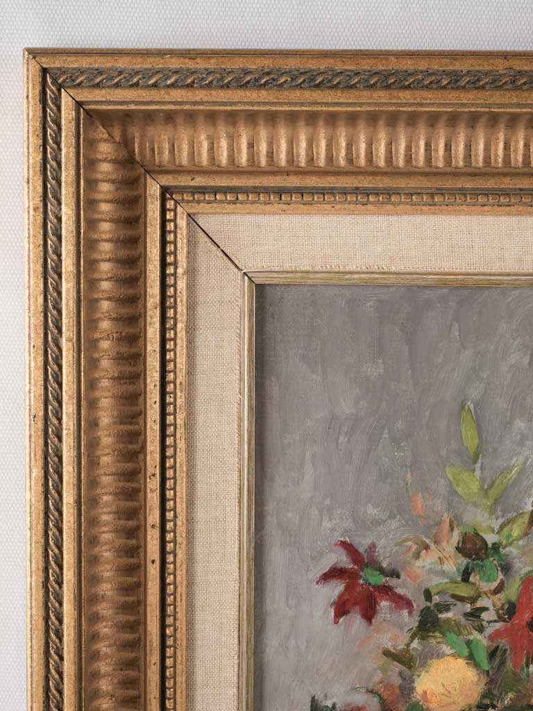 Mid-century signed oil canvas artwork