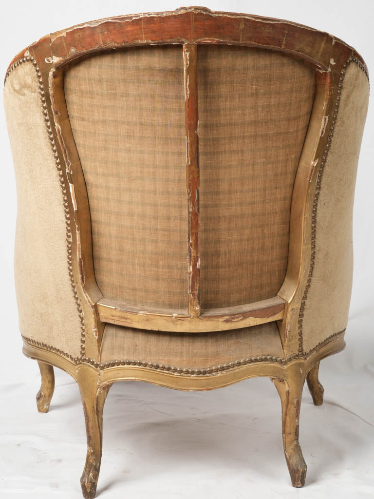 Charming floral carved bergere chair