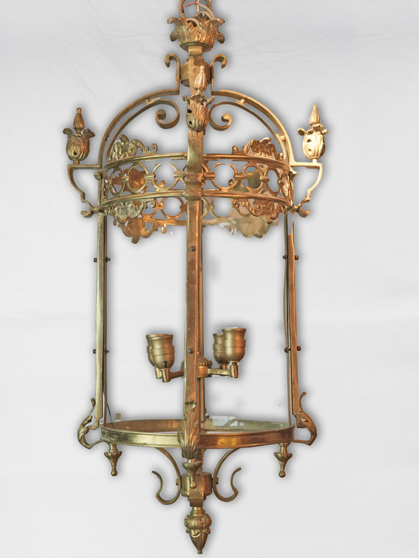 Antique Gilt Bronze Lantern Chandelier