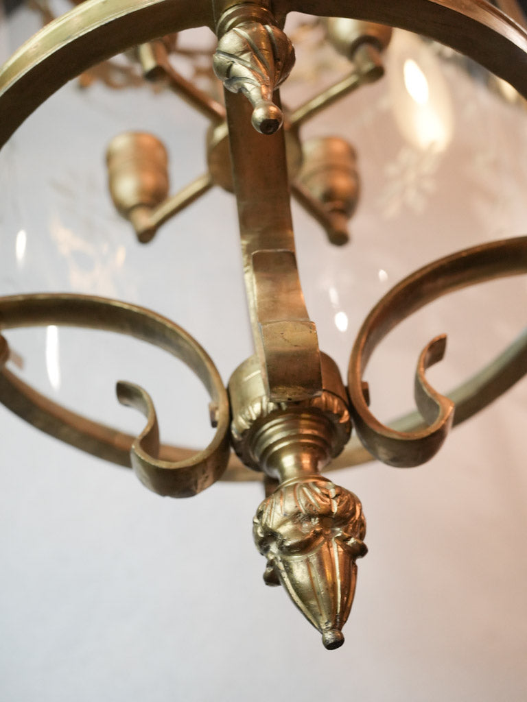 Ornate Gilt Bronze Hanging Lamp