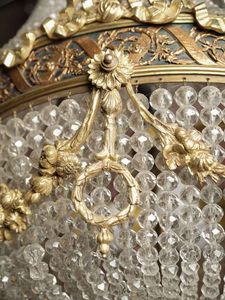 Vintage, intricate lace-like Montgolfier chandelier