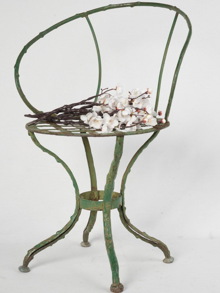 Charming green iron children's chair