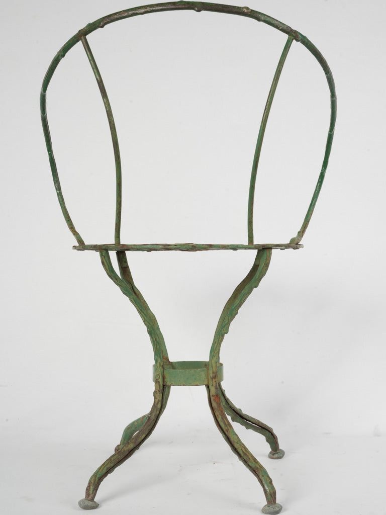 Weathered French iron garden chair