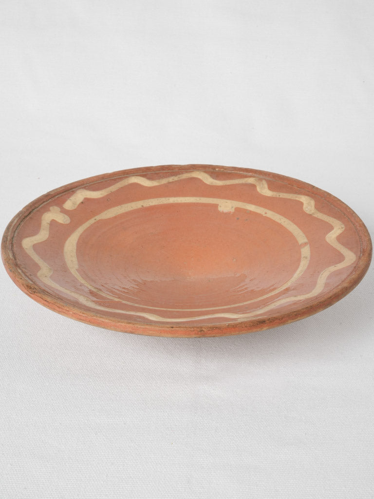 Glazed terracotta footed bowl