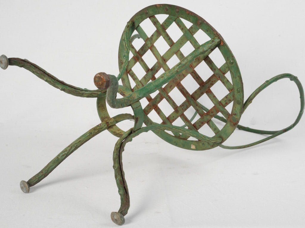 Delicate aged French garden chair