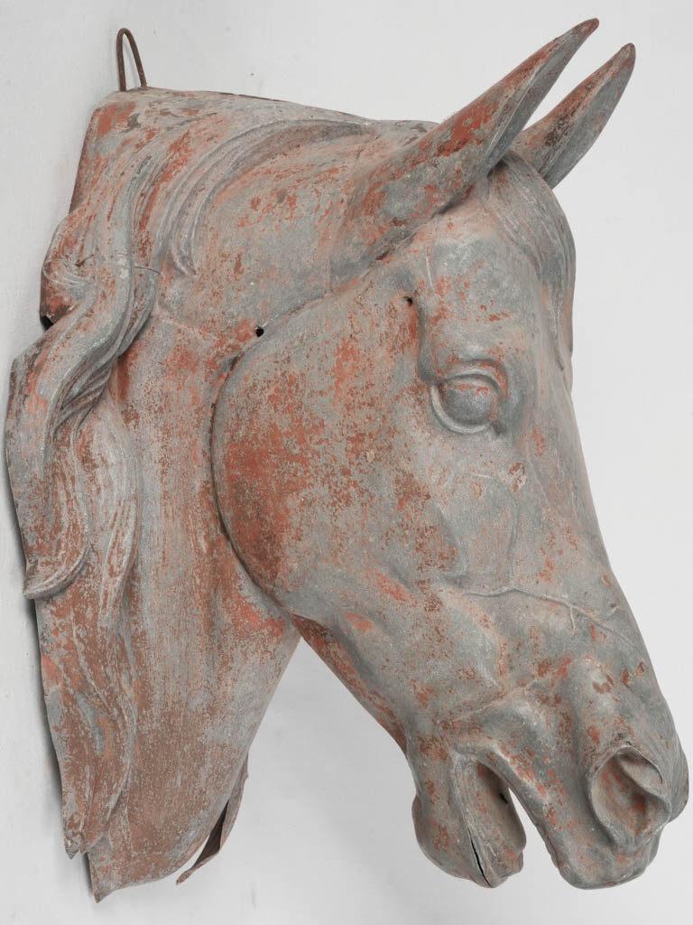 French Zinc Horse Head Boucherie Sign 