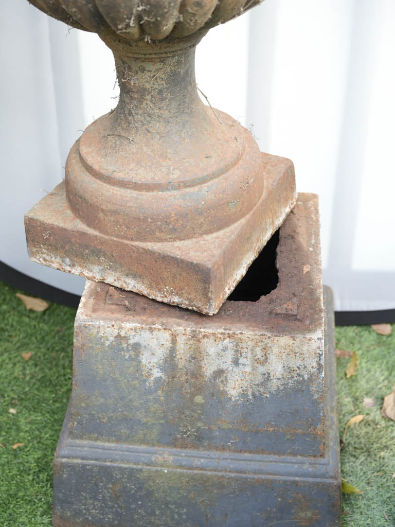 Unique rust-finish Medici pedestal  