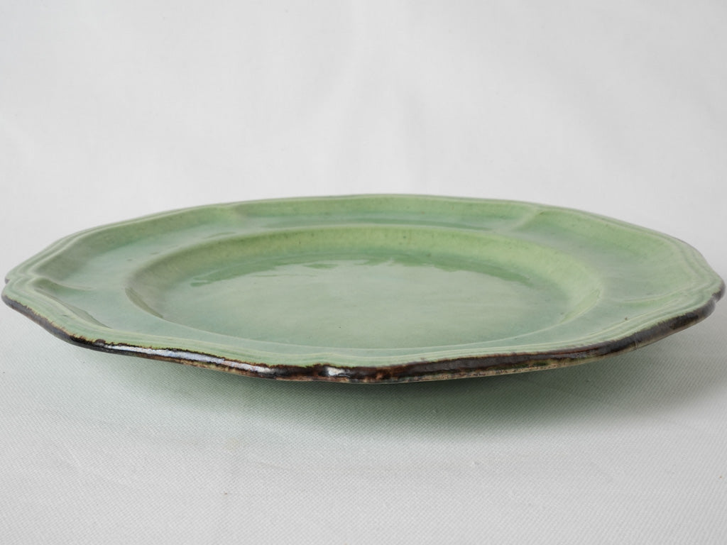 Classic French scalloped ceramic platter