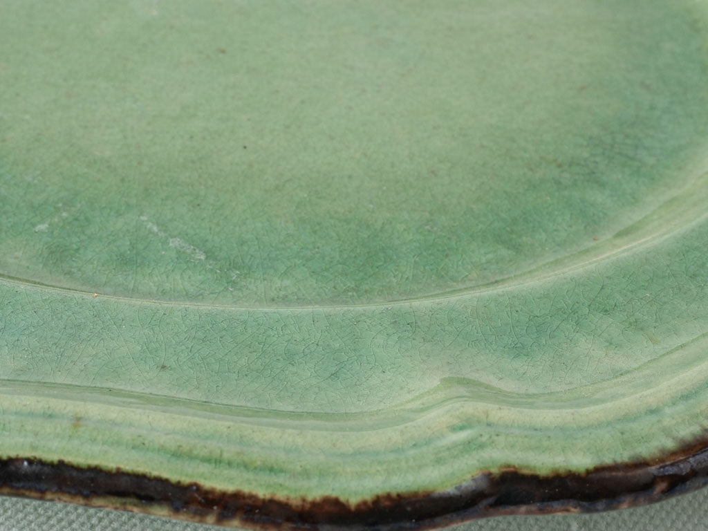 Iconic green-glazed ceramic serving platter