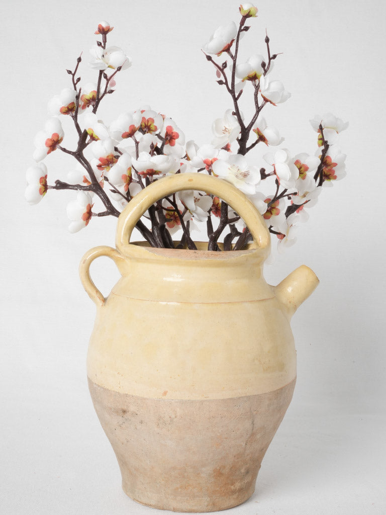 Pale yellow glazed Provence ewer